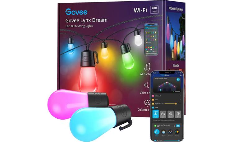 Govee Lynx Dream Weather-resistant smart LED string lights (48 feet) at  Crutchfield