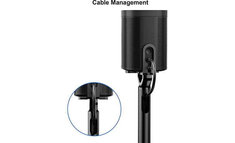 ErgoAV ERSSM3-01B Built-in cable channel in central pillar