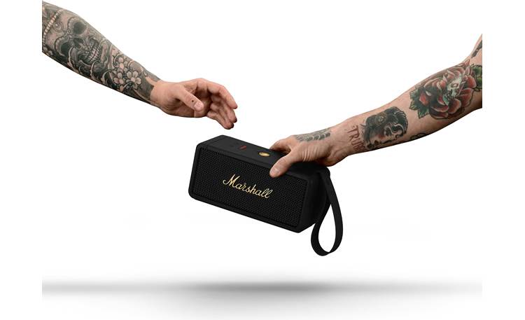 Marshall Middleton Waterproof portable Bluetooth® at speaker Brass) Crutchfield (Black and