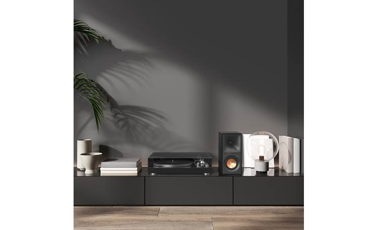 Klipsch R-40PM The plethora of rear inputs on the R-40PMs mean you can connect just about any source you'd like (turntable shown, not included)