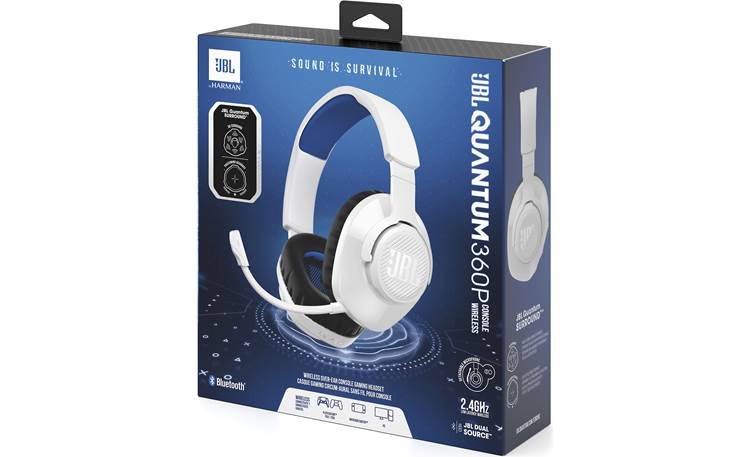 JBL Quantum 360P Console Wireless at gaming Crutchfield headset Bluetooth® PC, and with for consoles, Wireless Mac® (PlayStation)