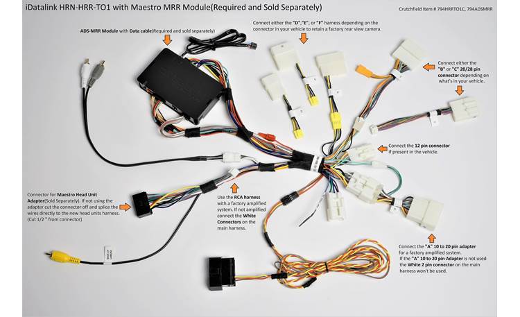 iDatalink HRN-HRR-TO1 Vehicle-specific Harness Tech Graphic