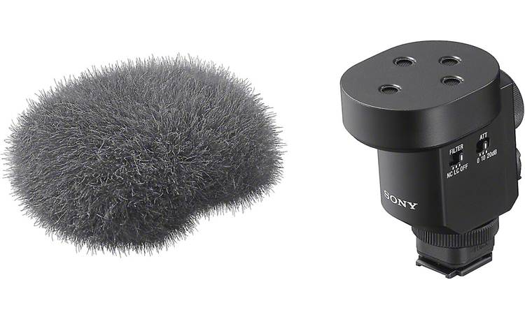 Sony ECM-M1 Shown with included fuzzy windscreen