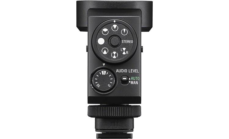 Sony ECM-M1 Back view showing recording mode switch and level control