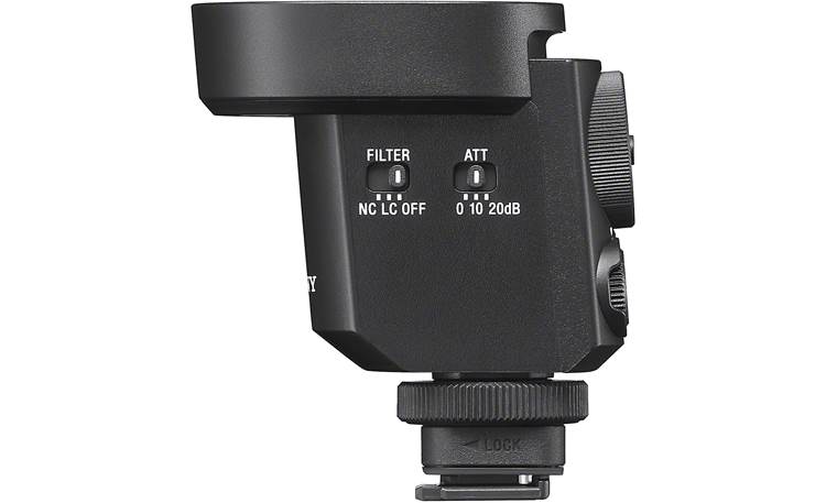 Sony ECM-M1 Side view showing noise filter and attenuation switches