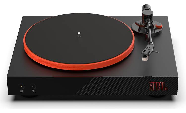 JBL Spinner and at pre-mounted phono cartridge, preamp Bluetooth®, belt-drive (Black/Orange) Semi-automatic turntable Crutchfield with BT