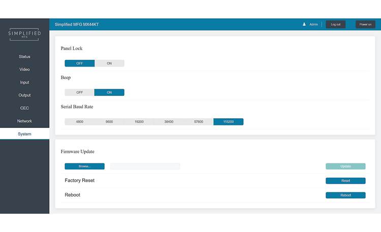 Simplified MFG MX44KT A look at the intuitive web-based setup interface