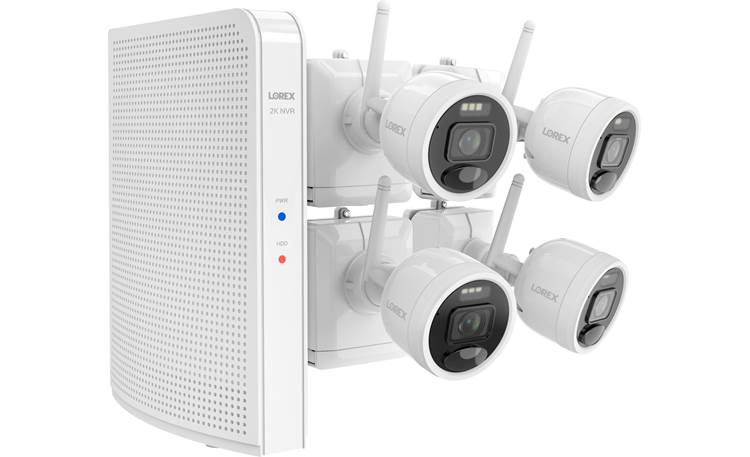Lorex® 2K Wireless NVR System Includes network video recorder and four battery-operated QHD cameras