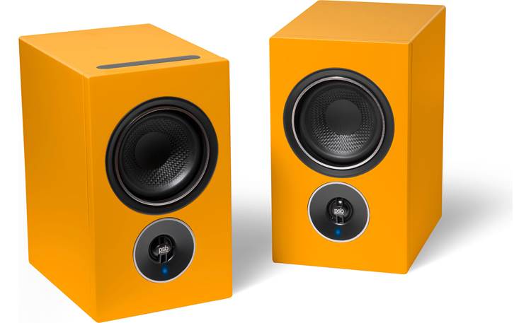 PSB Alpha iQ (Dutch Orange) Powered streaming speakers with built-in Wi-Fi,  Bluetooth®, BluOS®, and Apple AirPlay® 2 at Crutchfield