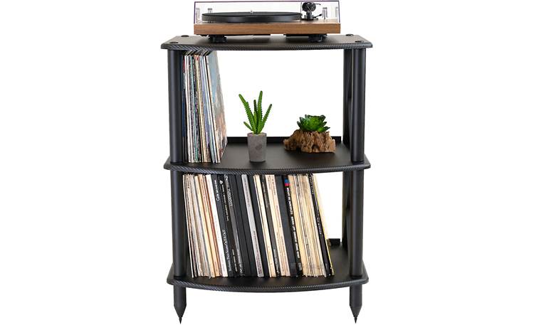 Pangea Audio Vulcan Audio Rack (Carbon Fiber with Black Posts) Modular ...