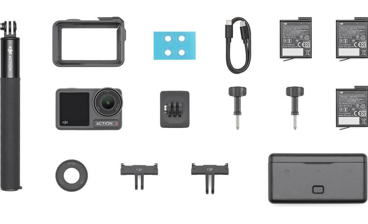  DJI Osmo Action 4 Standard Combo - 4K/120fps Waterproof Action  Camera with a 1/1.3-Inch Sensor, Stunning Low-Light Imaging, 10-bit & D-Log  M Color Performance, Long-Lasting 160 Mins, Outdoor Camera 