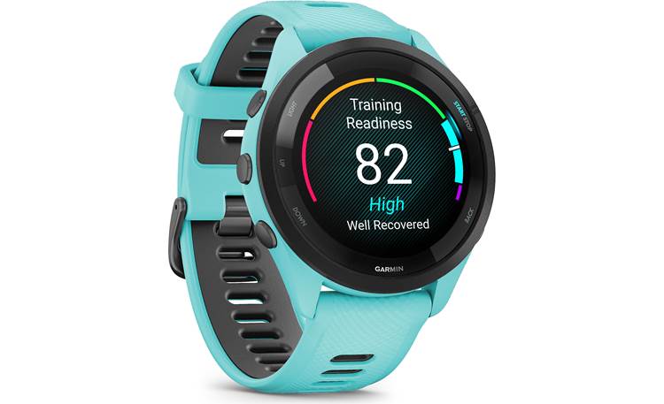 Garmin Forerunner 265 (Black bezel with Aqua case and Aqua/Black ...