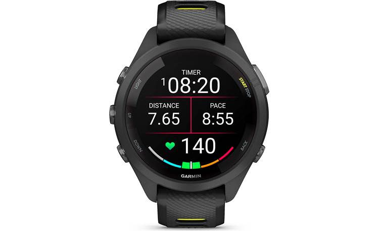 Garmin Forerunner 265S (Black bezel and case with Black/Amp Yellow ...