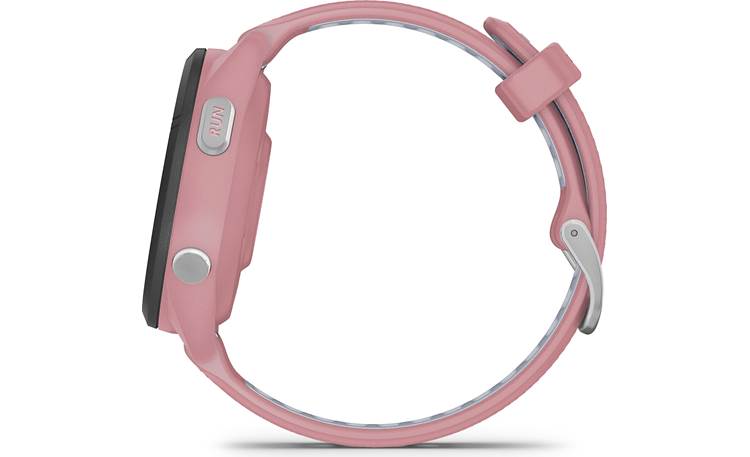 Garmin Forerunner® 265S GPS Smartwatch Black Bezel with Light Pink Case and  Light Pink/Powder Grey Silicone Band (EA1)