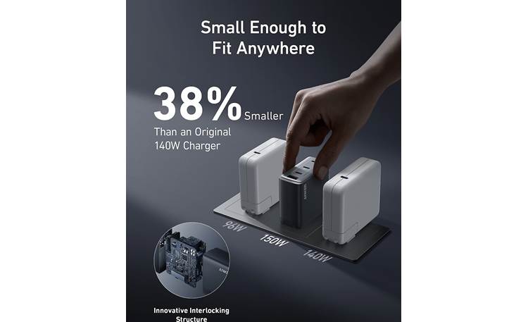 Anker 747 Charger (GaNPrime 150W) Wall charger with 3 USB-C ports