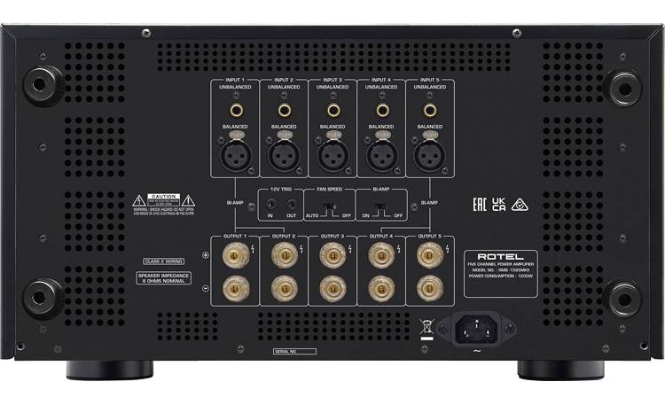 Rotel RMB-1585 MKII Back (shown in black)