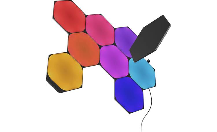 Kit Black Base black (limited kit Ultra 9 edition) smart Smarter hexagonal Nanoleaf Shapes Crutchfield light at with panels Hexagons