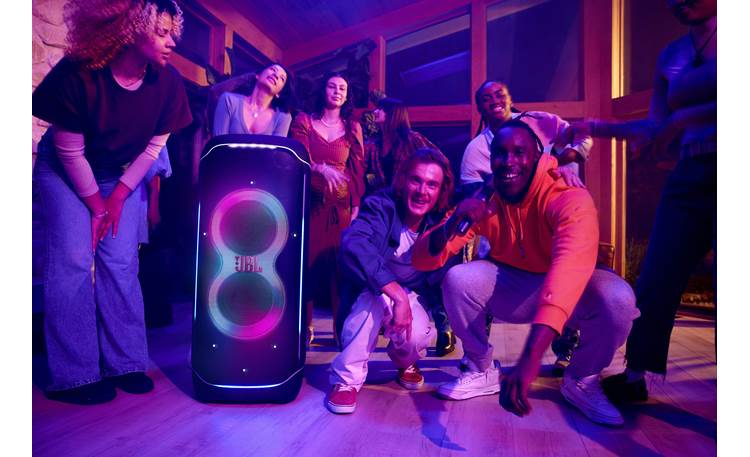 JBL PartyBox Ultimate  Altavoz masivo para fiestas con sonido potente,  espectáculo de luces multidimensional y diseño a prueba de salpicaduras.