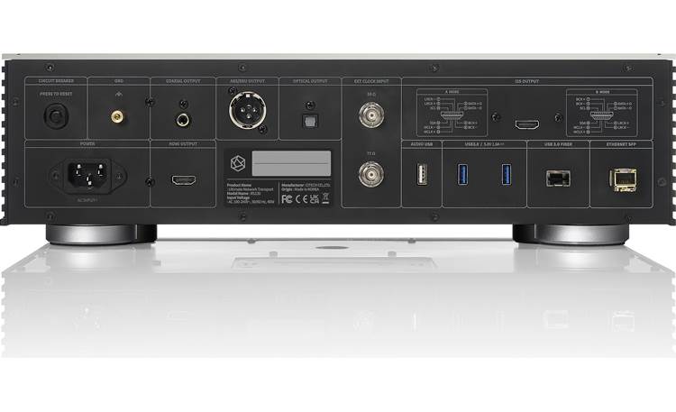HiFi Rose RS130, RD160, and USB 3.0 Fiber Connection Kit Back of RS130