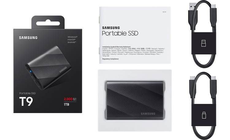 Samsung T9 Shown with included accessories
