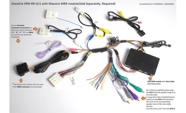 iDatalink HRN-RR-SU1 Vehicle-specific Harness ( ADS-MRR or ADS-MRR2 ...