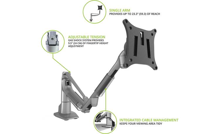 Kanto DMS1000 Bracket and arm details