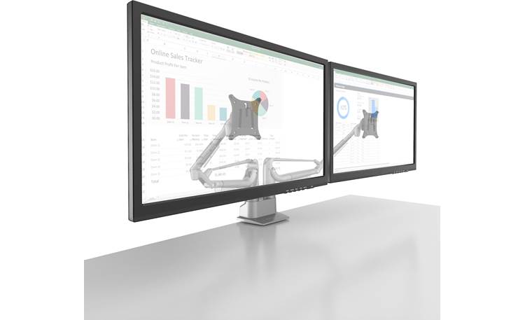 Kanto DMS2000 Supports 2 screens up to 32" (monitors not included)
