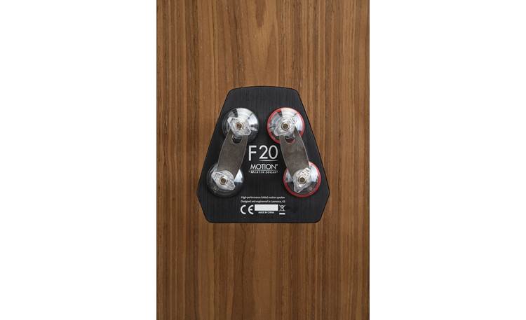 MartinLogan Motion F20 Dual five-way binding post speaker terminals allow bi-amping or bi-wiring