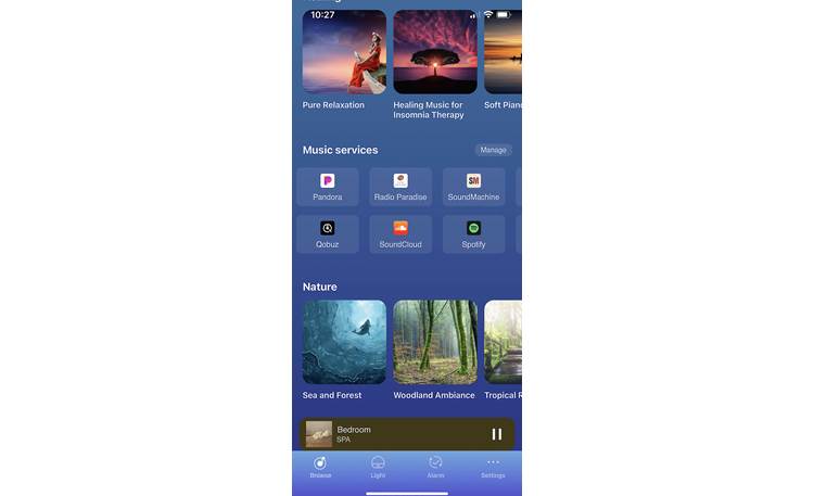 WiiM Wake-up  Light Choose different soothing sleep sounds
