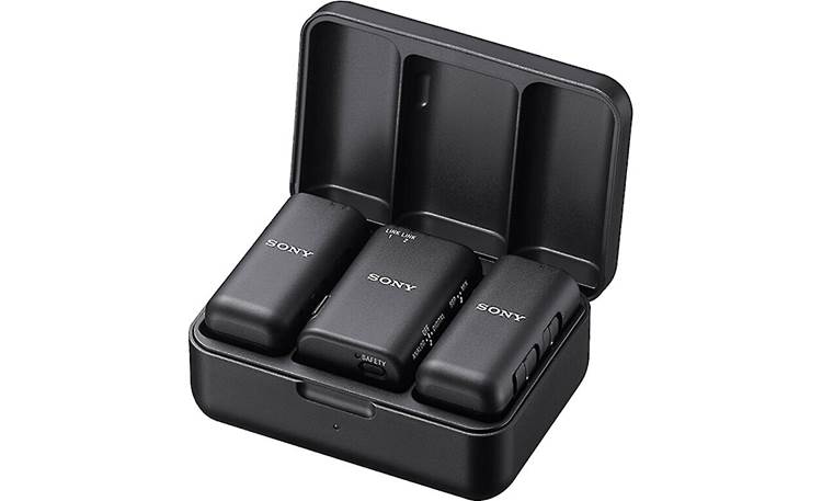 Sony ECM-W3 Receiver and two transmitters in included charging case