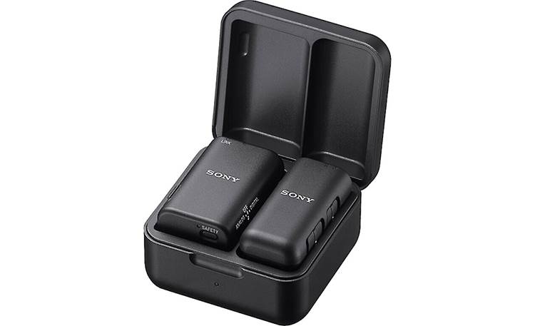 Sony ECM-W3S Transmitter and receiver in charging case cradles