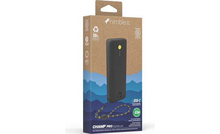 Nimble CHAMP Pro Portable Charger This charger comes in a 100% plastic-free package