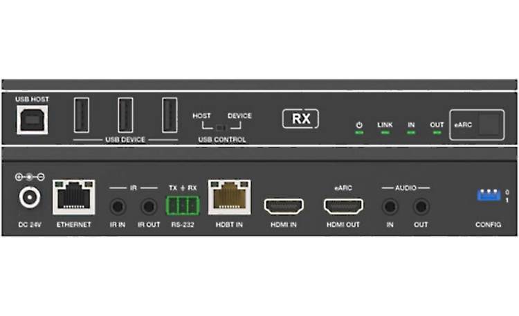 Simplified MFG EX3-8K Receiver front and back close-up views