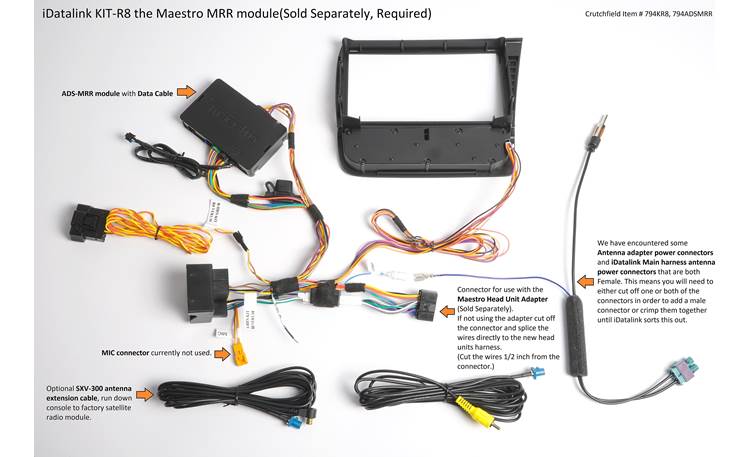 iDatalink KIT-R8 Dash and Wiring Kit Tech Graphic 