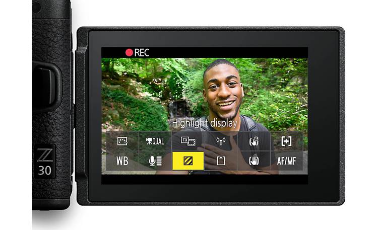 Nikon Z 30 Creator's Kit The screen rotates toward you for vlogging