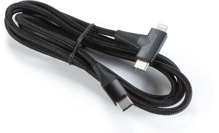 Scosche StrikeLine™ HH This versatile USB cable works with USB-C and iOS devices