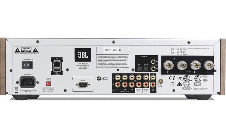 JBL SA750 Analog and digital audio connections, including two dedicated turntable inputs