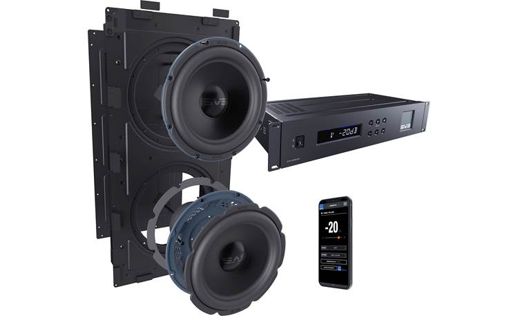 SVS 3000 In-wall Single Subwoofer System Control with the SVS smartphone app (phone not included)