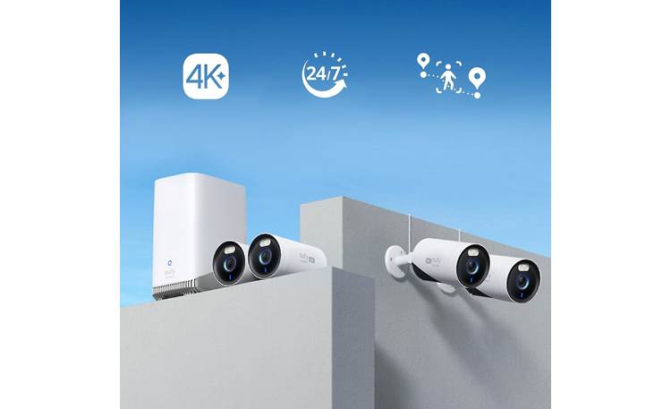 eufy by Anker eufyCam E330 Professional (4-Cam Kit) Record 24/7 in detailed 4K resolution