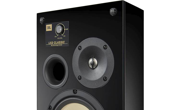 JBL L52 Classic Black Edition Special edition gold labels on front and back of cabinet