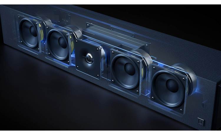 Definitive Technology Dymension DM20 X-ray view of the DM20's five-driver array