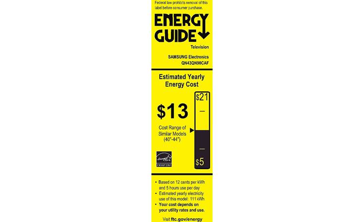 Samsung QN43QN90C Energy Guide