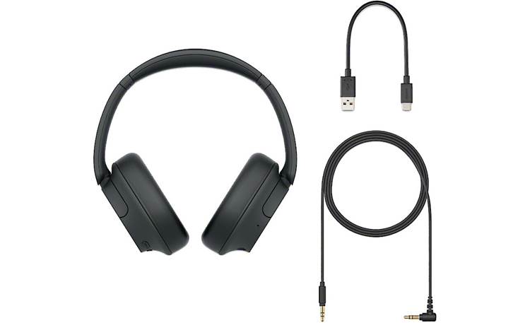 Sony WH-CH720N Includes charging cable and optional wired listening cable with 3.5mm miniplug