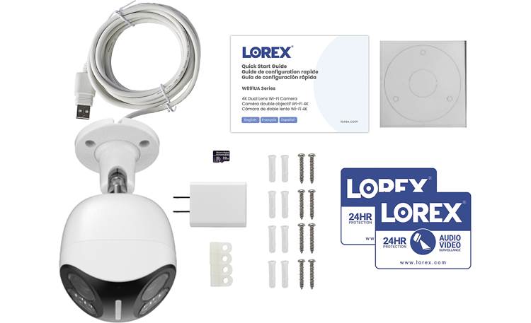 Lorex® 4K Dual-Lens Wi-Fi Security Camera Includes mounting kit