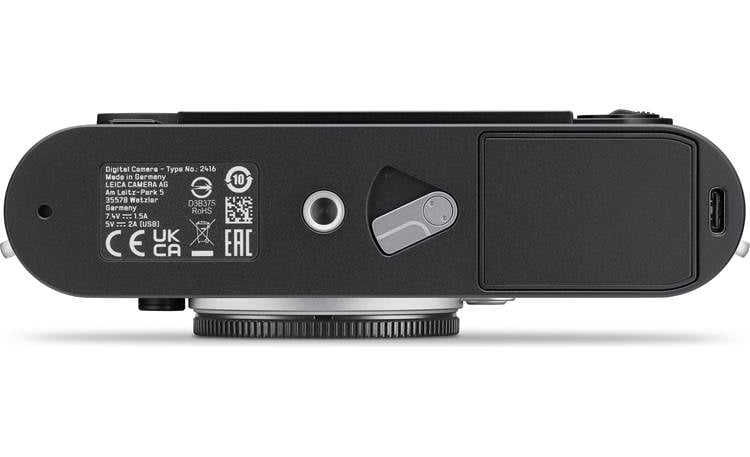 Leica M11-P (no lens included) Deliberate omission of traditional base plate gives you easy battery and SD card access