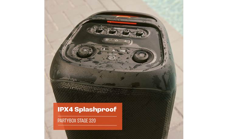 JBL PartyBox Stage 320 IPX4-rated splashproof