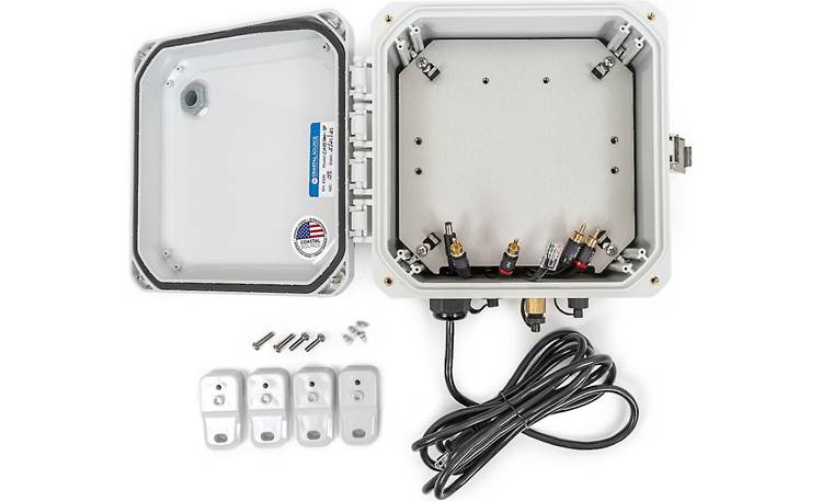 Coastal Source CAS Stream Lid open, shown with included mounting brackets