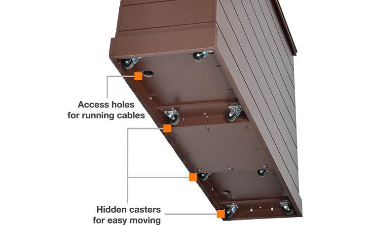 Large Outdoor Shiplap TV Lift Cabinet Bottom view