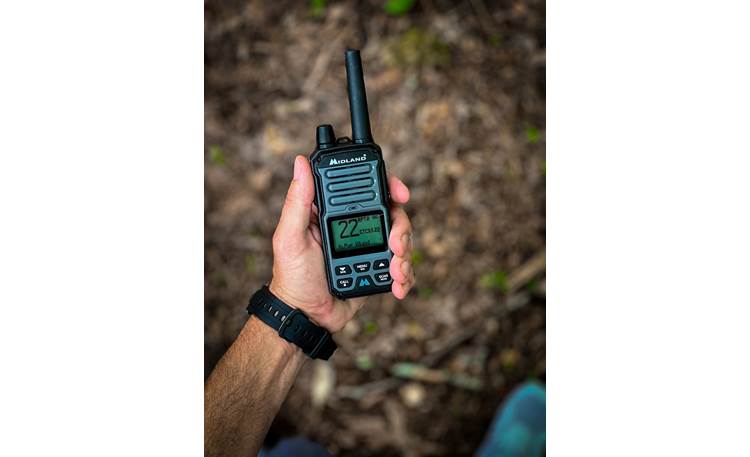 Midland GXT67 PRO Handheld 5-watt two-way GMRS radio at Crutchfield