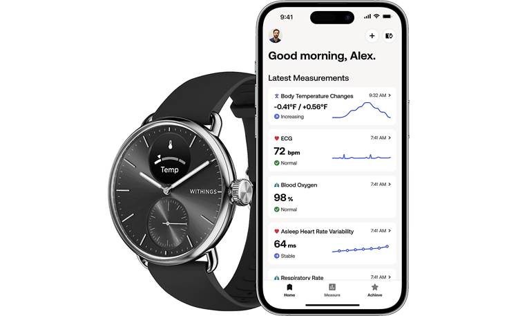 Withings ScanWatch 2 - Heart Health Hybrid Smartwatch, 42mm